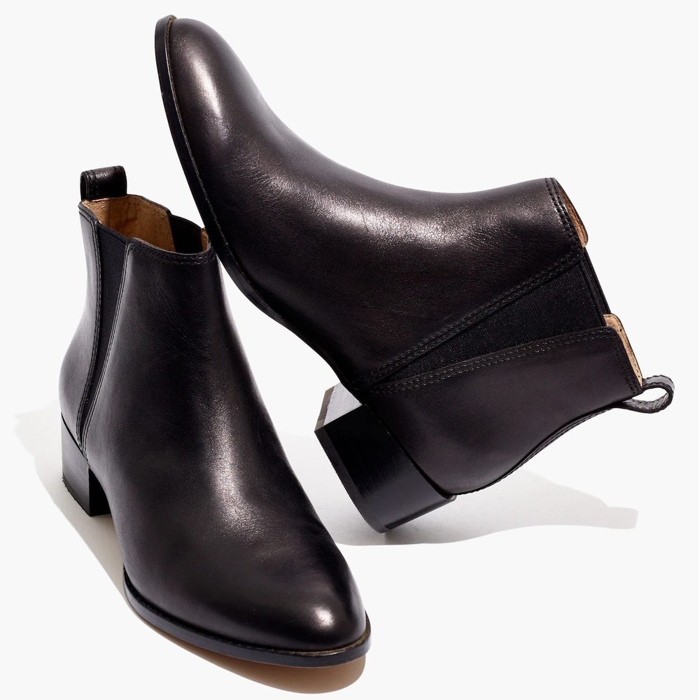 NWOB Madewell Black The Carina Boot Ankle Leather Size 8